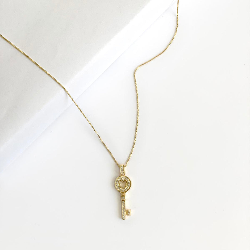 Gold Plated - Sterling Silver Key Pendant